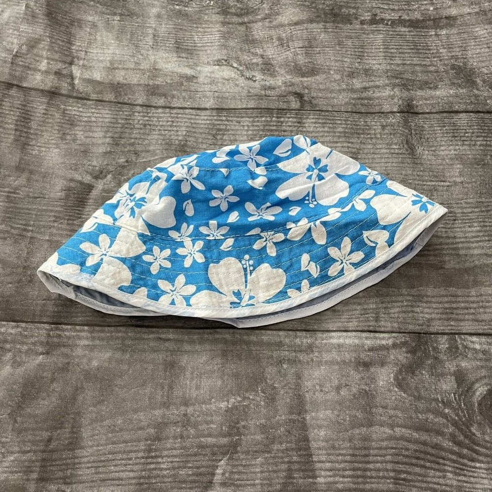 Blue Hibiscus Bucket Hat Toddler Kids